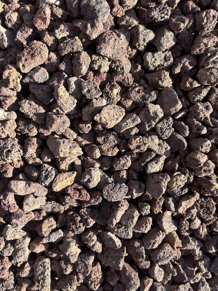 Pouzzolane roche vocanique rouge Gamme deco